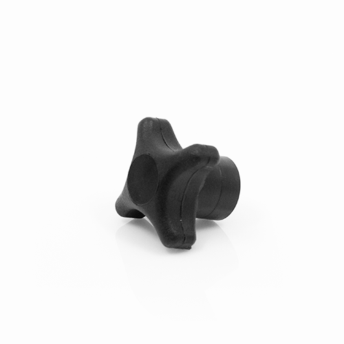 Kruisknop met schroefdraad RVS Model 2